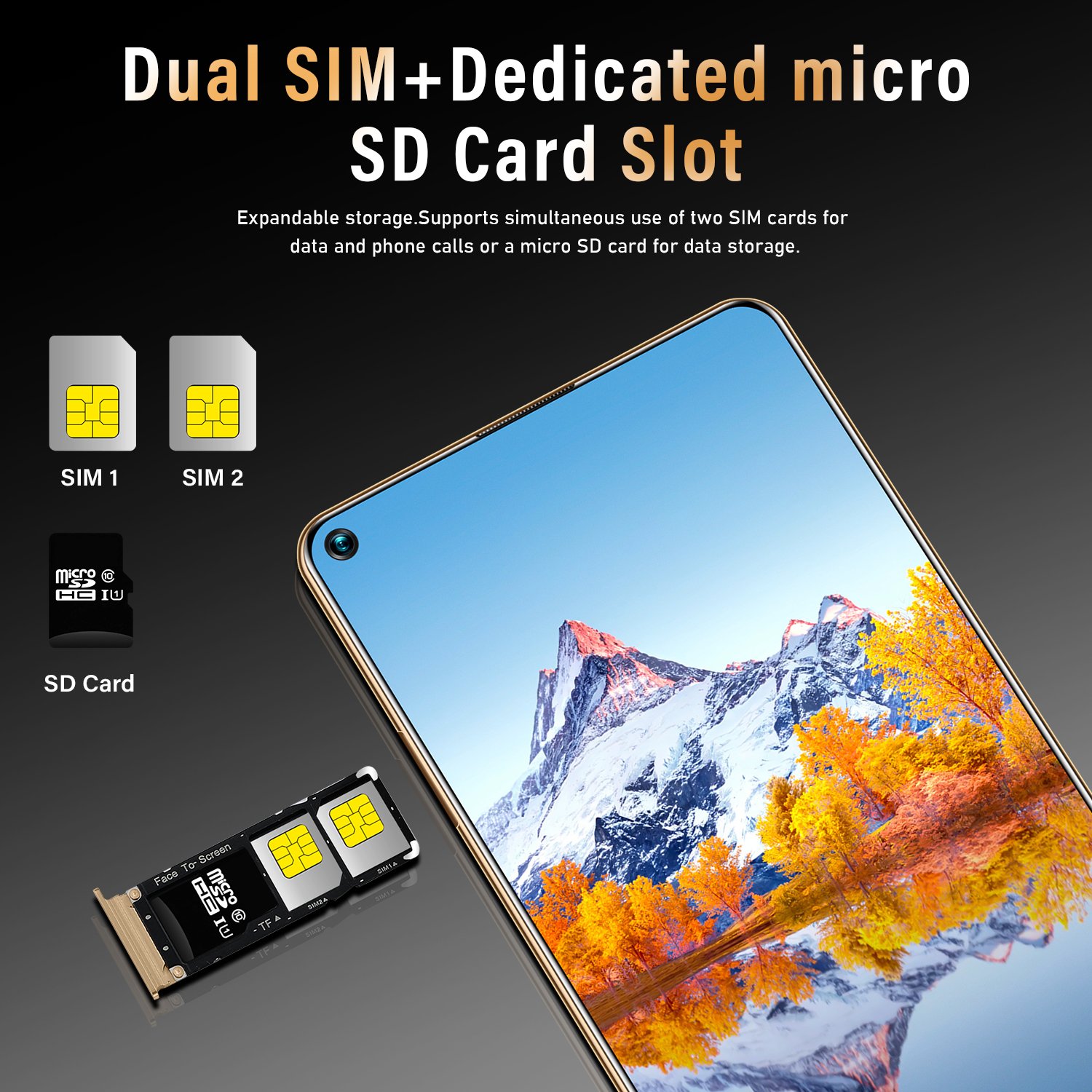 New original Mate40PRO+ 8GB+512GB 7.3 inch Deca core Android 11 cellphone